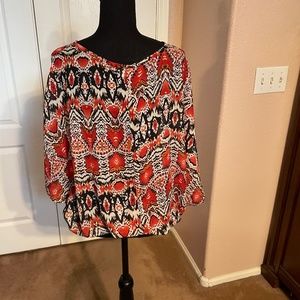 V neck blouse with dohlman sleeves